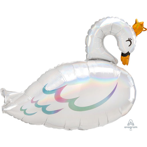 29'' Swan Holographic Balloon