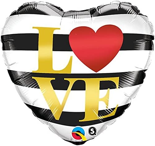 18'' Love Horizontal Stripes Foil Balloon