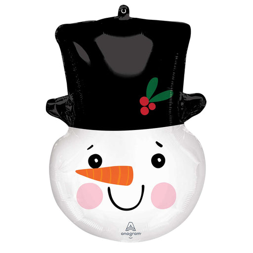 Snowman Head SuperShape Foil Balloons