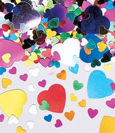 Heartbeat Confetti Shapes - Metallic Multicoloured