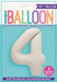 34" Nude Number 4 Foil Balloon