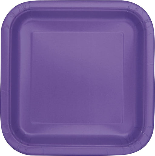Neon Purple Square Plates 17cm 16pk