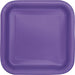 Neon Purple Square Plates 17cm 16pk