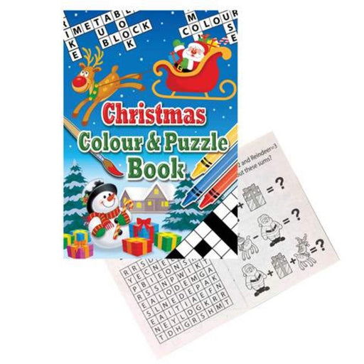 PlayWrite Colouring Book Christmas A6 Colour & Puzzle Book (24 Books
