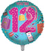 Music And Text 12Th Birthday Foil Balloon