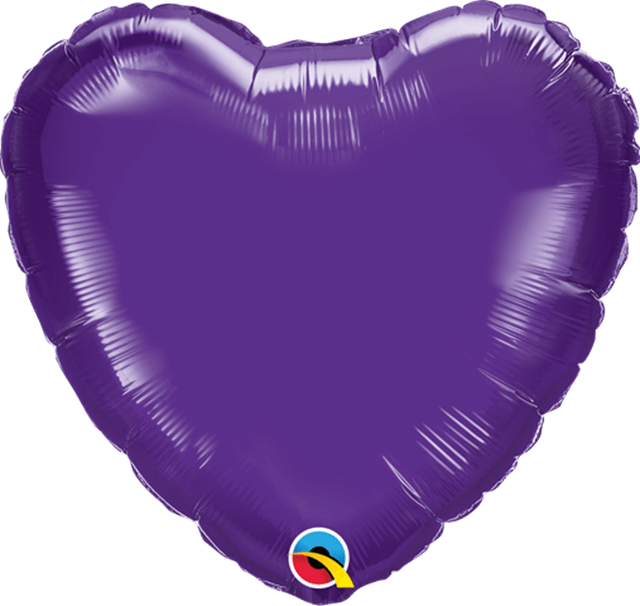 4 Inch Purple Heart Foil (Flat)