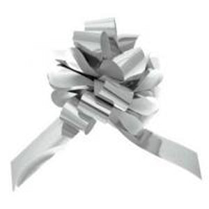 Metallic Silver Pullbows