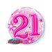 22'' Bubble 21 Pink Starburst Sparkle