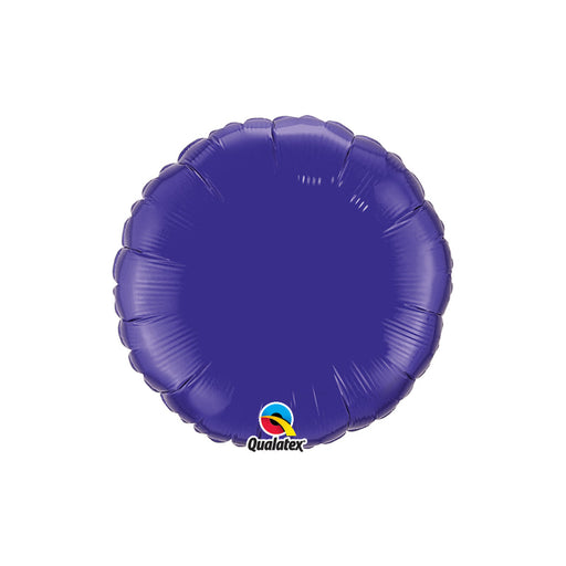 4'' Round Quartz Purple Plain Foil
