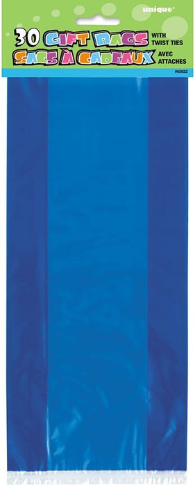 Royal Blue Cellophane Bags 30ct