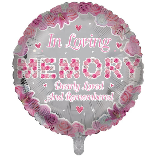18'' In Loving Memory Pink Foil