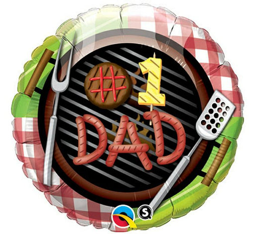 18'' #1 Dad Grill Foil Balloon