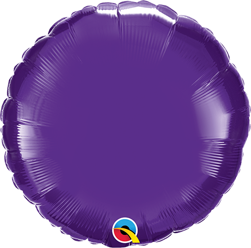 9'' Round Quartz Purple Plain Foil