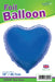 18'' Packaged Heart Blue Foil Balloon