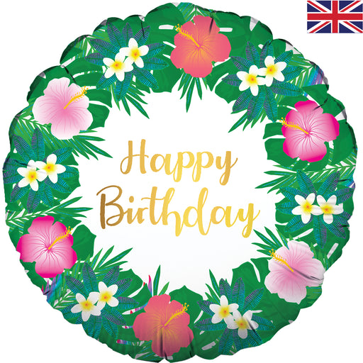 Hawaiian Happy Birthday 18 Inch Foil