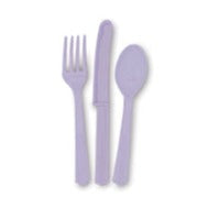 Lavender Cutlery Assorted 18pk