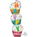 Stacked Cupcake Supershape Foil Balloon 13''/33Cm W X 41''/104Cm H