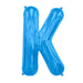 34'' Super Shape Foil Letter K - Blue