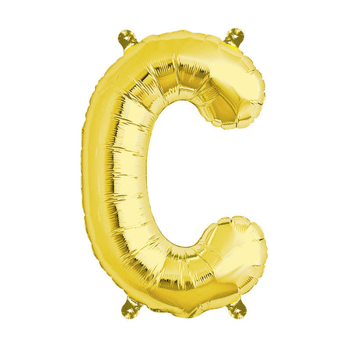 16'' Foil Letter C - Gold Packaged Air Fill