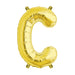 16'' Foil Letter C - Gold Packaged Air Fill