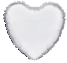 18'' Solid White Heart