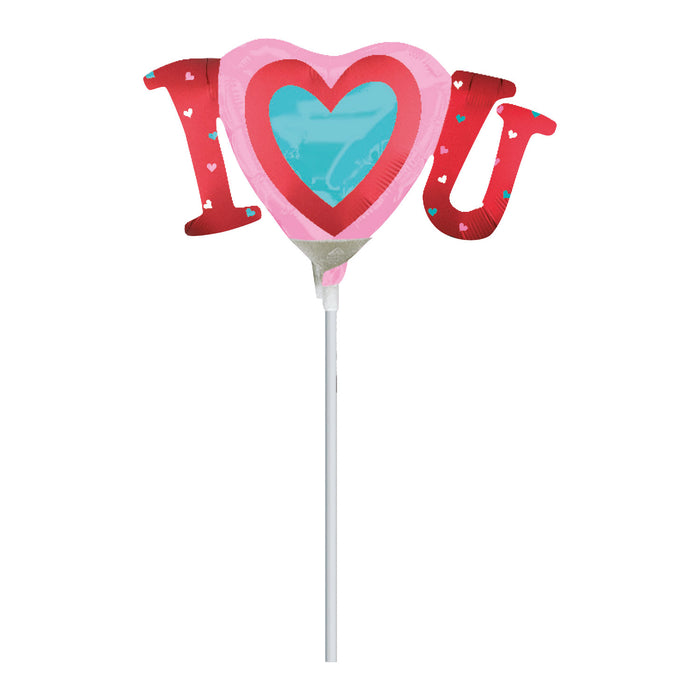 14 Inch I Heart You Mini Shape Satin Luxe Foil