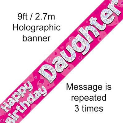 Happy Birthday Daughter Foil Banner