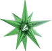 26" Green Exploding Star