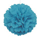 Teal Pom Pom Paper Decoration