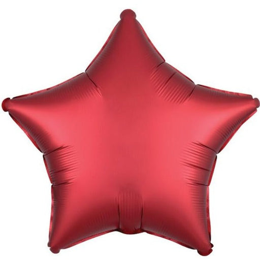 19'' Sangria Satin Luxe Star Foil Balloon (Unpackaged)