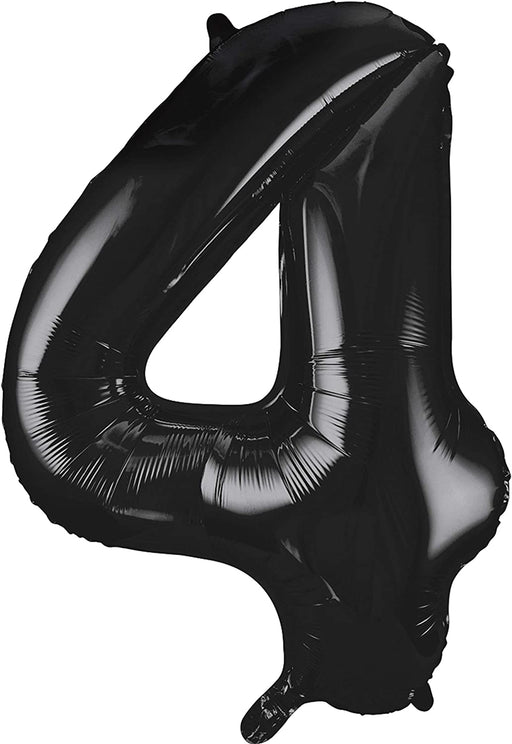 34'' Shape Foil Number 4 - Black (Unique)