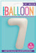 34" Nude Number 7 Foil Balloon