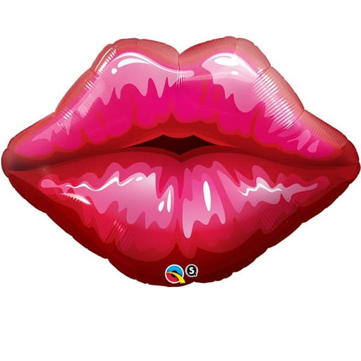 Qualatex 14 Inch BIG RED KISSEY LIPS (Flat)