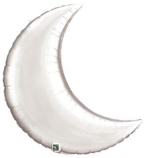 Qualatex 35'' Crescent Moon (Silver) 2pk