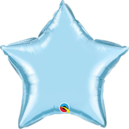 Qualatex 4 Inch Light Blue Star Foil (Flat)