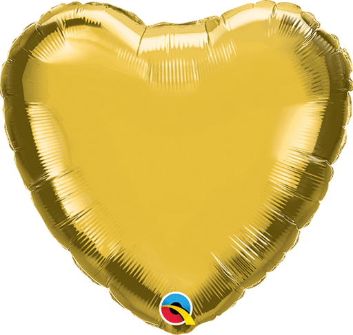 Qualatex 9 Inch Gold Heart Foil (Flat)