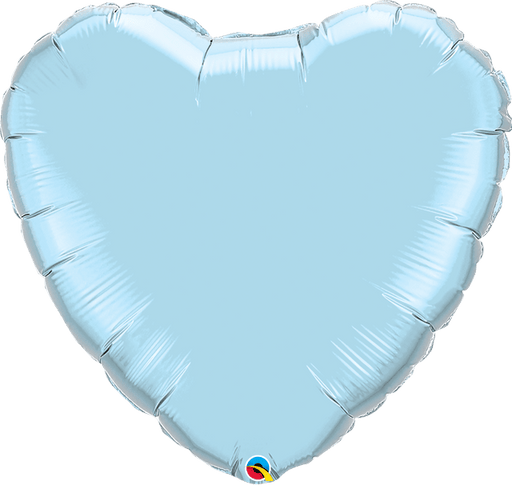 Qualatex 9 Inch Light Blue Heart Foil (Flat)
