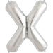 34'' Super Shape Foil Letter X - Silver