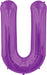 34'' Super Shape Foil Letter U - Purple