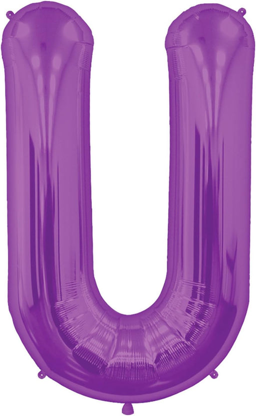 34'' Super Shape Foil Letter U - Purple