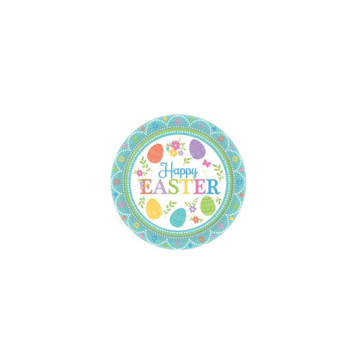 HAPPY EASTER PAPER PLATE 17.8CM 8PK