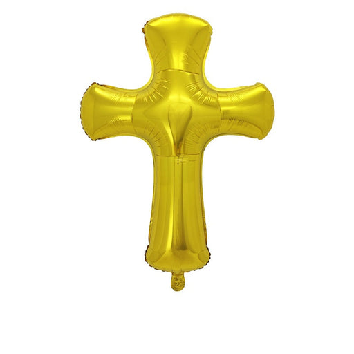 Gold Cross Foil Balloon - 26 Inch