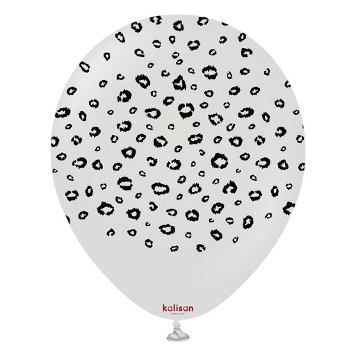 12" Smoke Leopard Print Balloons (25pk)