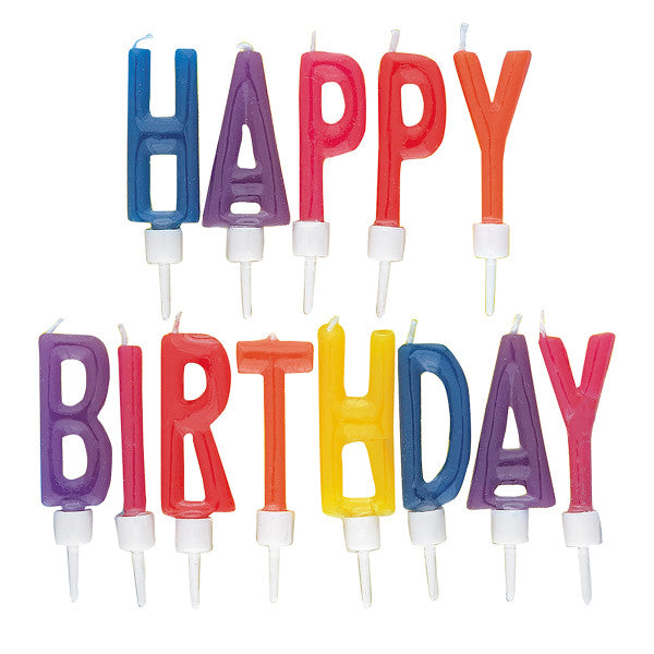 Happy Birthday Letter Candles 13pk