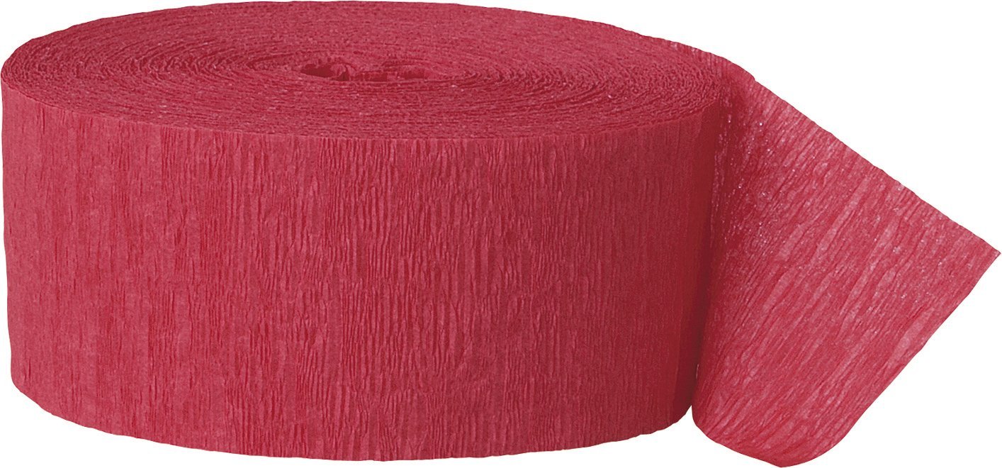 Red Crepe Paper Streamer 81ft