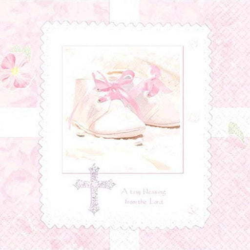 Tiny Blessing Beverage Napkins 16pk Pink