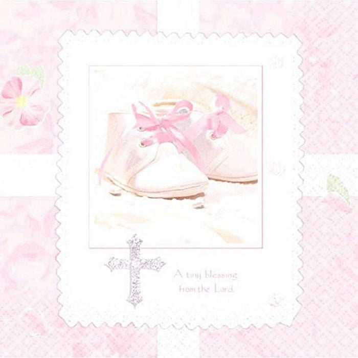 Tiny Blessing Beverage Napkins 16pk Pink