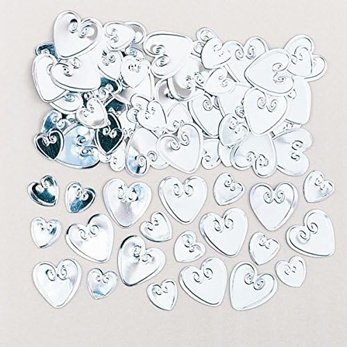 Silver Loving Hearts Confetti 14g