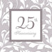 Silver 25th Anniversary Lunch Napkins 16Ct