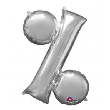 36'' Silver Symbol % Foil Balloon